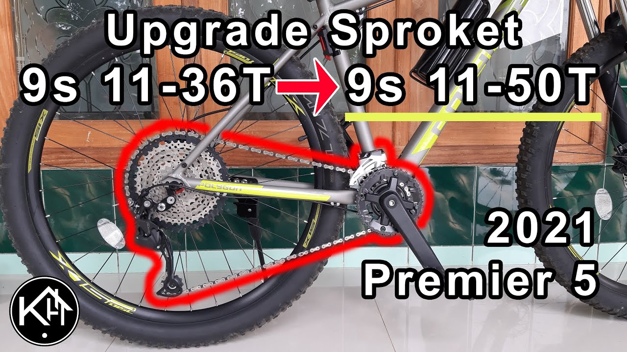 Upgrade Sprocket 9s 11 - 50T Polygon Premier 5 2021 Rasa 12 Speed Gear 11T 36T Ganti Gir Belakang