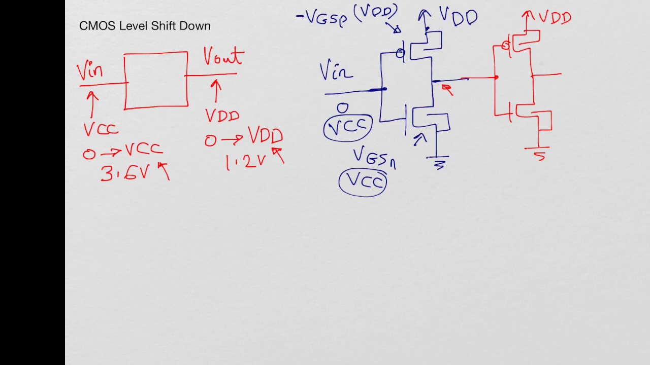 CMOS Level Shift Down Circuit