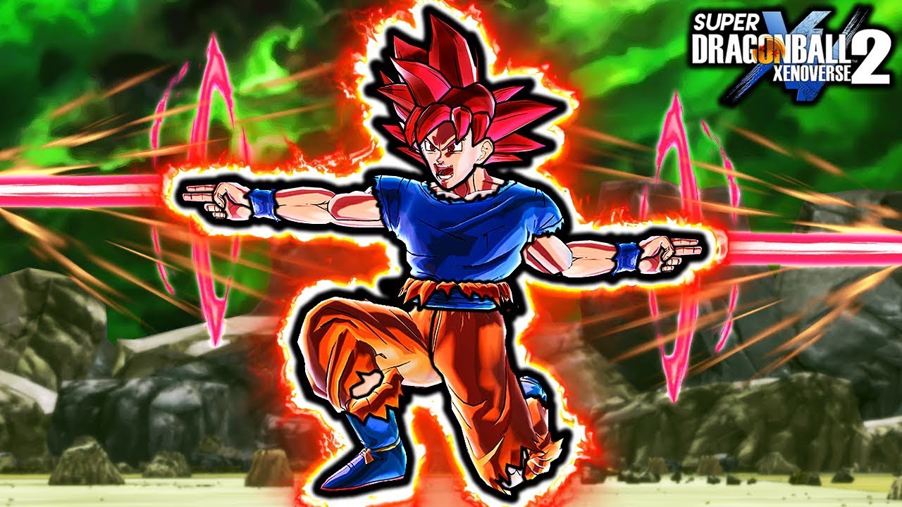 NEW BIG ANIME GOD GOKU REVAMP PACK! Dragon Ball Xenoverse 2 Custom God Goku Finger Gun Combos