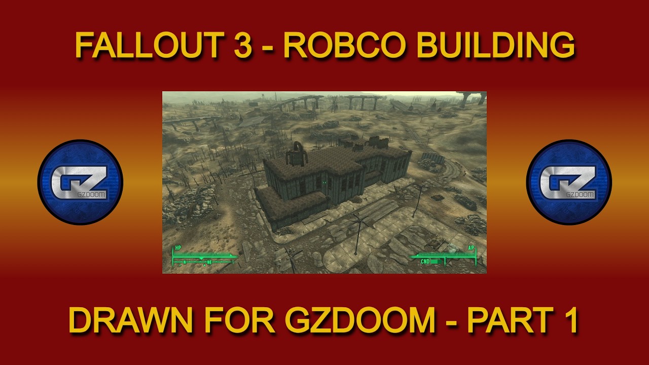 Fallout 3 RobCo Building drawn for GZDoom - Part 1