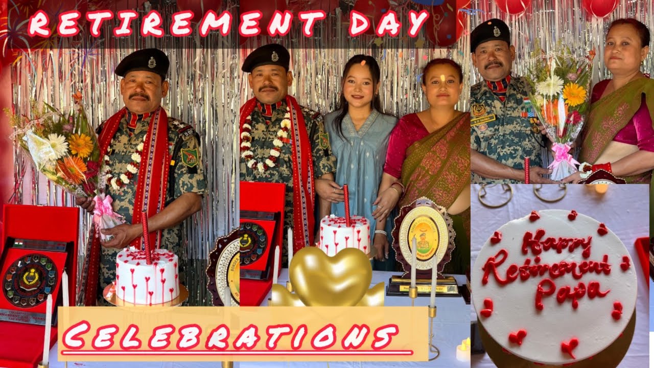 Retirement Day Ani Babu ni So Proud of you papa 🇮🇳👮 || Celebration 🥳 @RumiDebbarmaofficial 