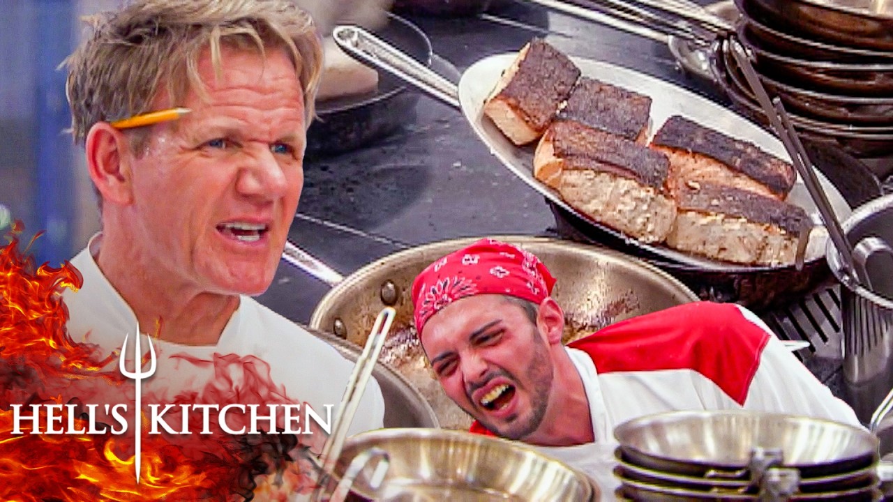 Chef Ramsay Loses His Mind Over a Tray of Overcooked Salmon | Hell's Kitchen