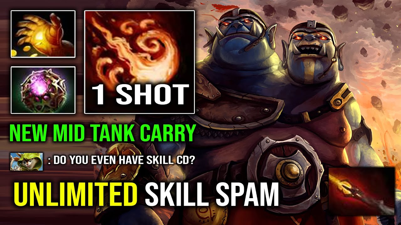UNLIMITED SKILL SPAM Carry Mid Ogre Magi Dagon 100% EZ Counter Everyone Dota 2