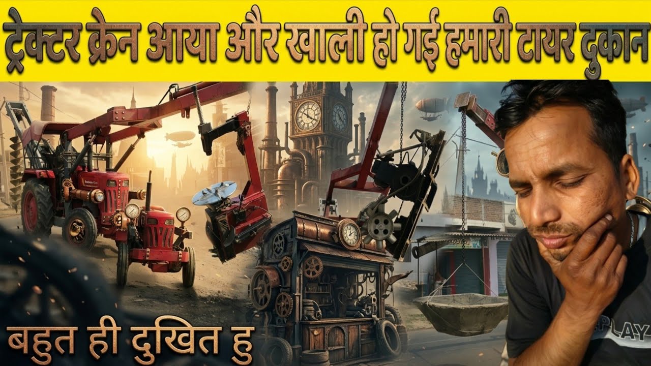 दुकान बदलने का दिन – ट्रैक्टर क्रेन से निकला सारा सामान!#vishwakarmatyredukan #gopalvishwakarma 