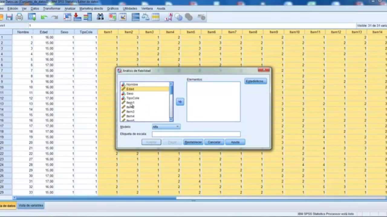 Альфа Кронбаха в SPSS