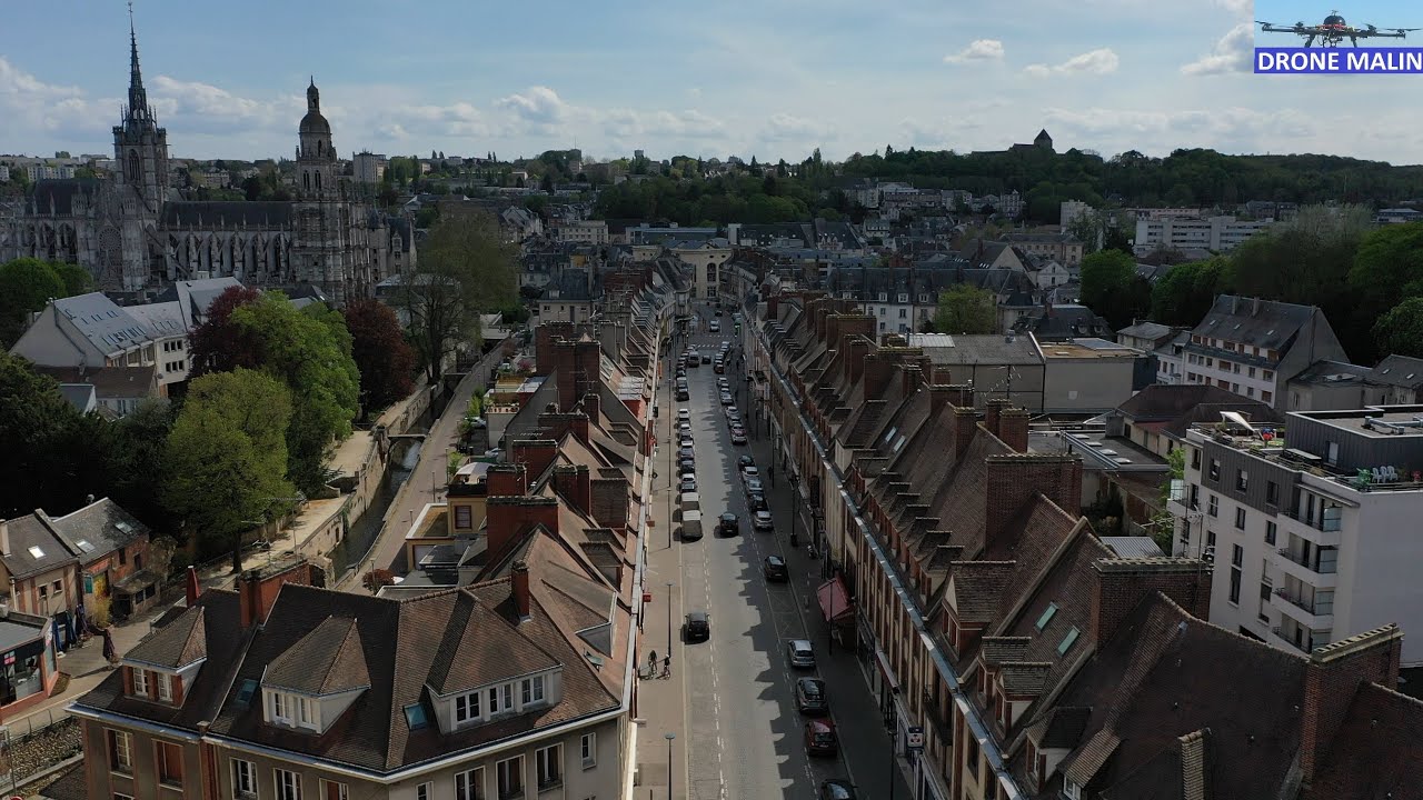 Evreux et ses quartiers, filmés par drone pendant le confinement