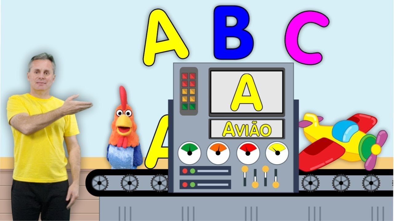 Máquina do Alfabeto Infantil - ABC com Tio André e o Galo Cocó