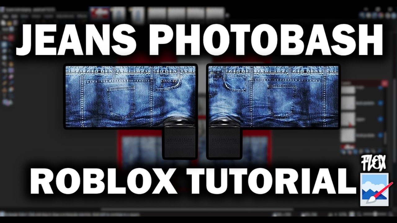 EASY ROBLOX JEANS | PHOTOBASH TUTORIAL (paint.net)