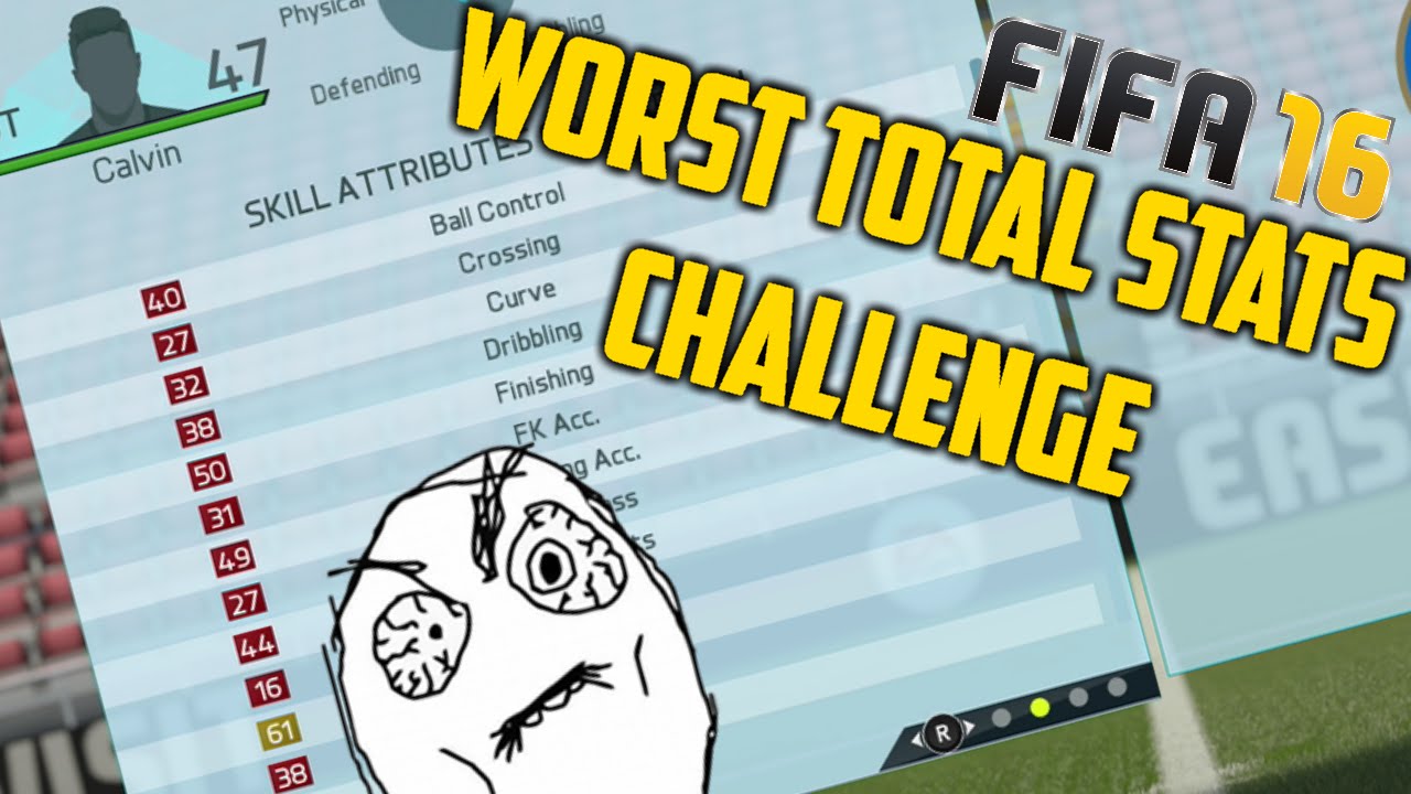 WORST TOTAL STATS CHALLENGE!!! | FIFA 16