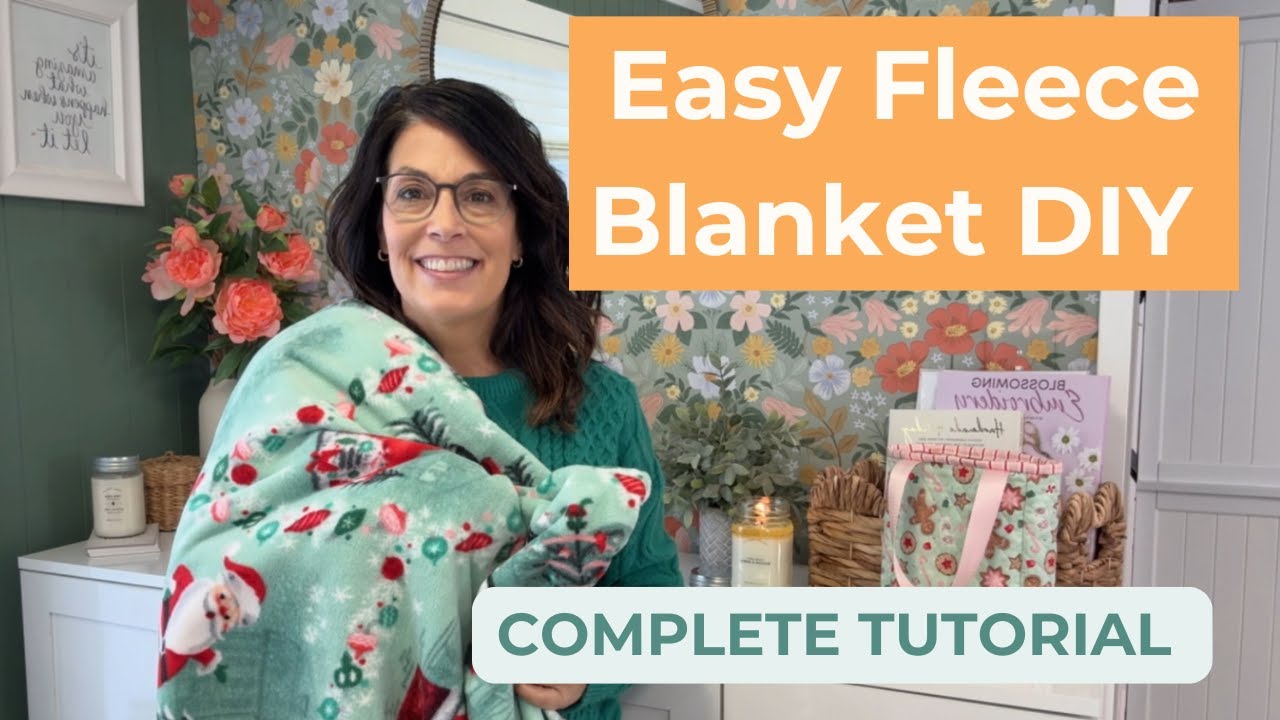Sew this simple fleece blanket in under 30 minutes!