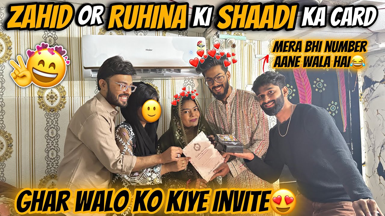 Zahid Or Ruhina Ki Shadi Ka Card🥹Ghar walo Ko Kiye Invite | AALTU FALTU |