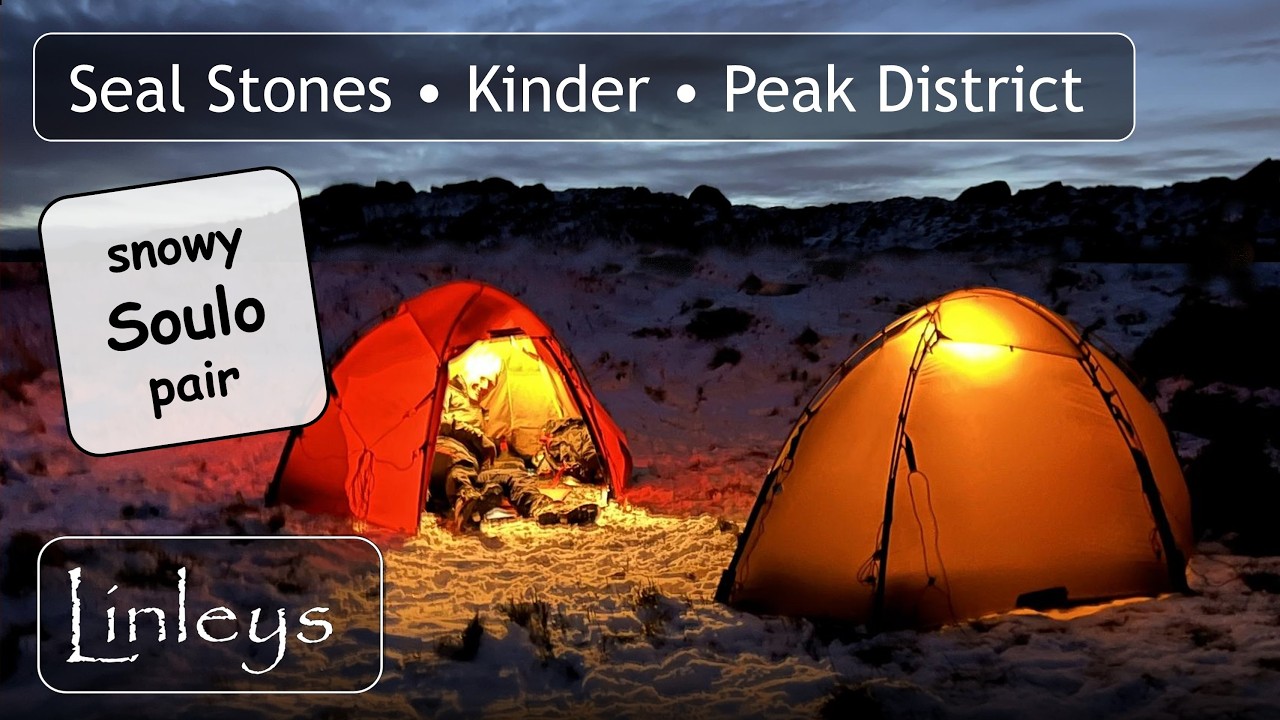 Finding the Kinder Crossing in snow • Seal Stones up from Edale • Winter Wild Camp