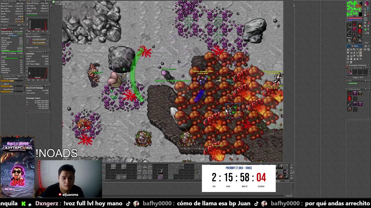 TERCER STREAM DE AÑO #TIBIA #SORCERER #JUANMS