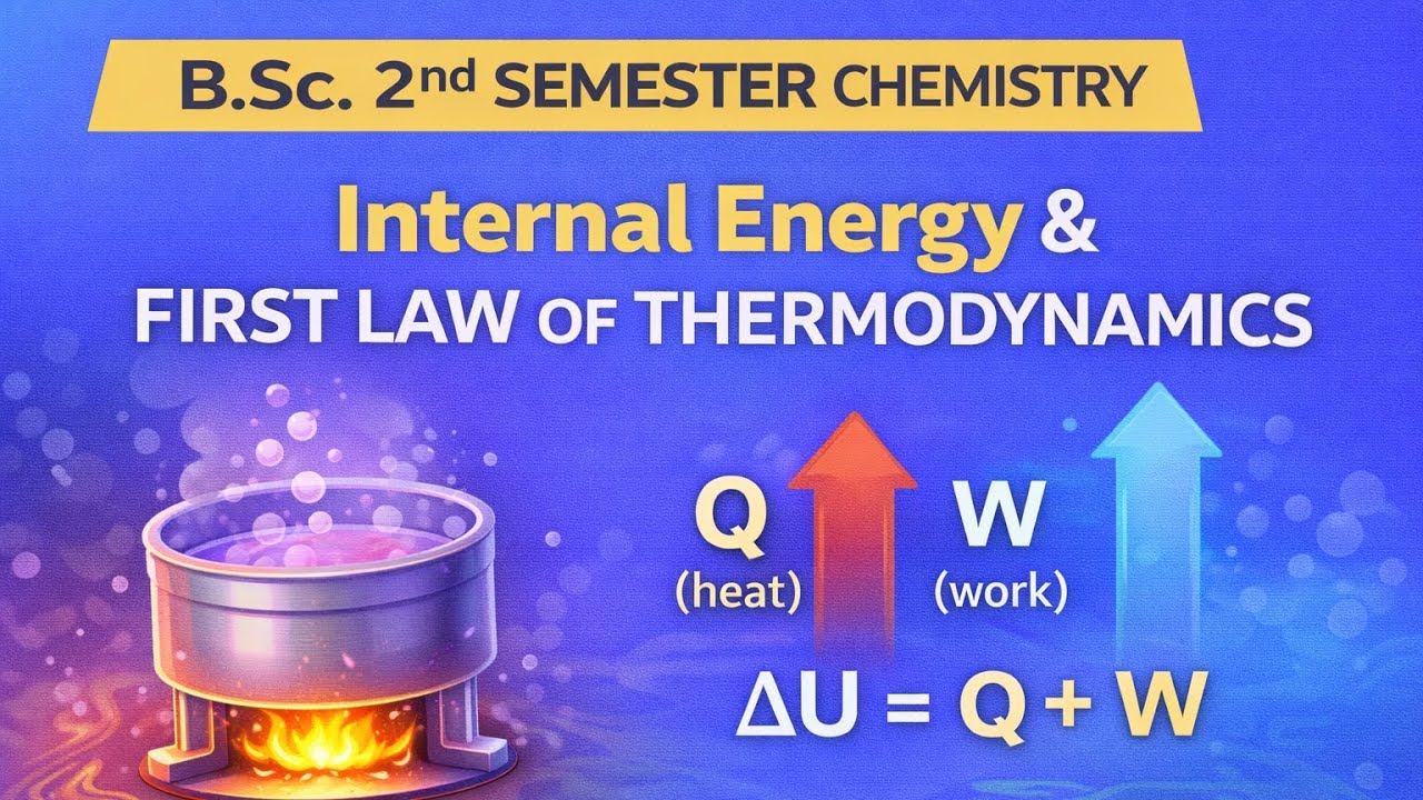 Internal Energy & First Law of Thermodynamics | B.Sc. 2nd Semester Chemistry shivam kapri 