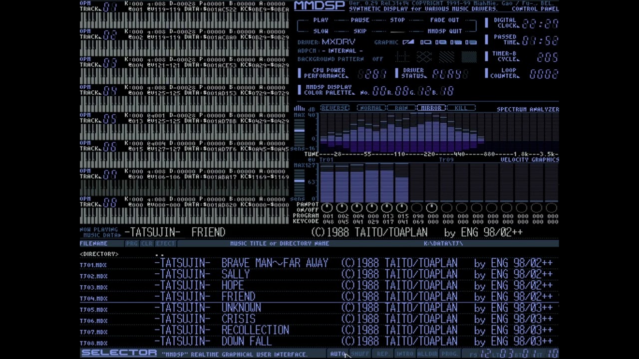 達人/TATSUJIN/TRUXTON (Arcade) BGM .MDX (X68000 YM2151 cover, xm6g emulated)