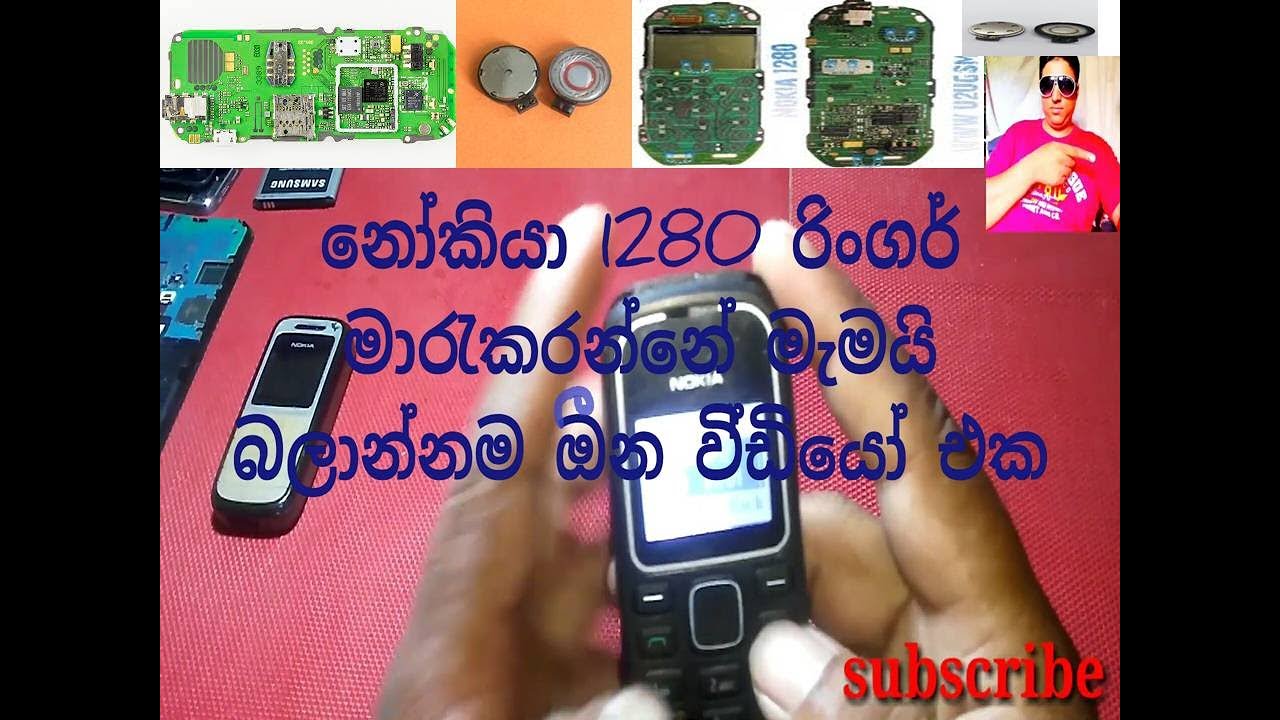 Nokia Chinese 1280 ringer/buzzar/spekar replacement/change/set/make in sinhala
