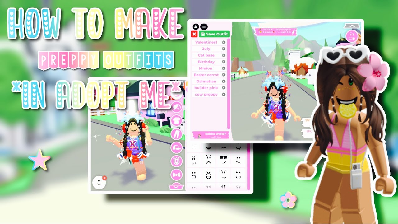 How to make *PREPPY* outfits in adopt me⭐️🛍️🏝️