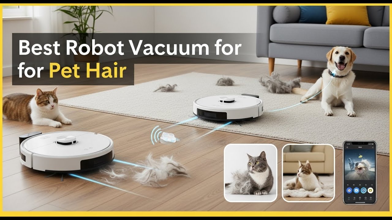 ✅ TOP 5 Best Robot Vacuum for Pet Hair (2026)