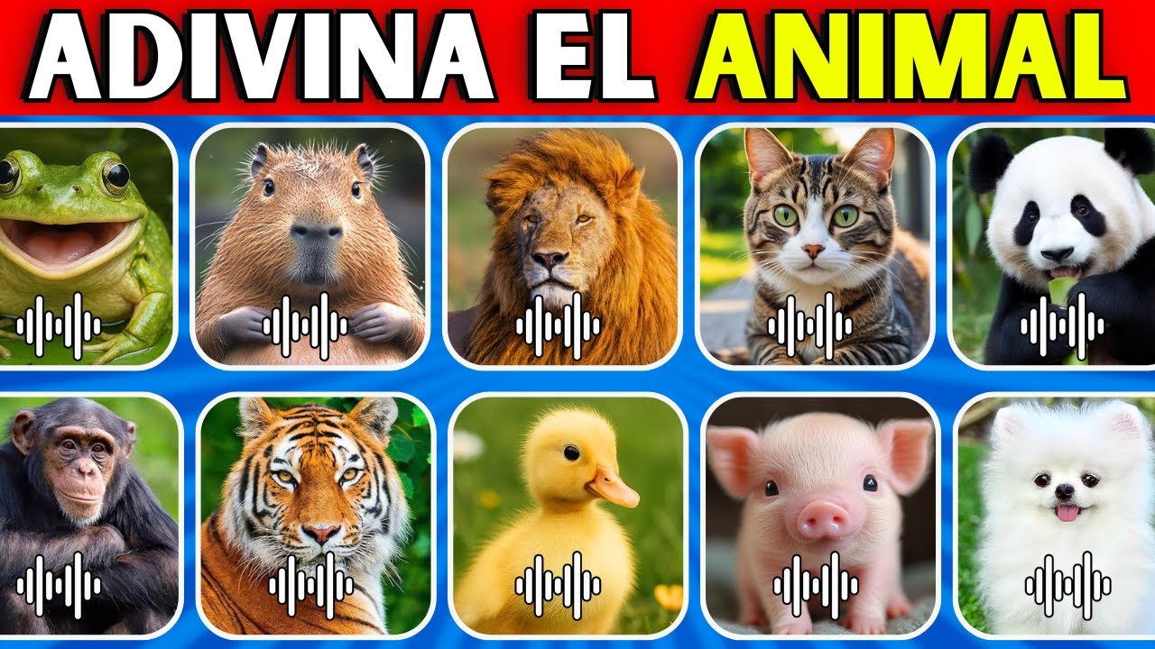 Adivina El ANIMAL Por El SONIDO😀❤️Animales Famosos❤️León🦁Tigre🐯Capibaras😍Adivina El Sonido🎶🦁