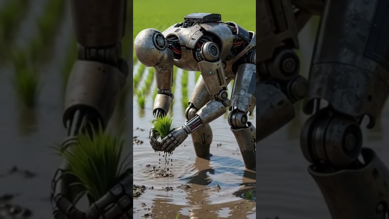 AI Robot Planting Rice | The Future of Smart Farming 