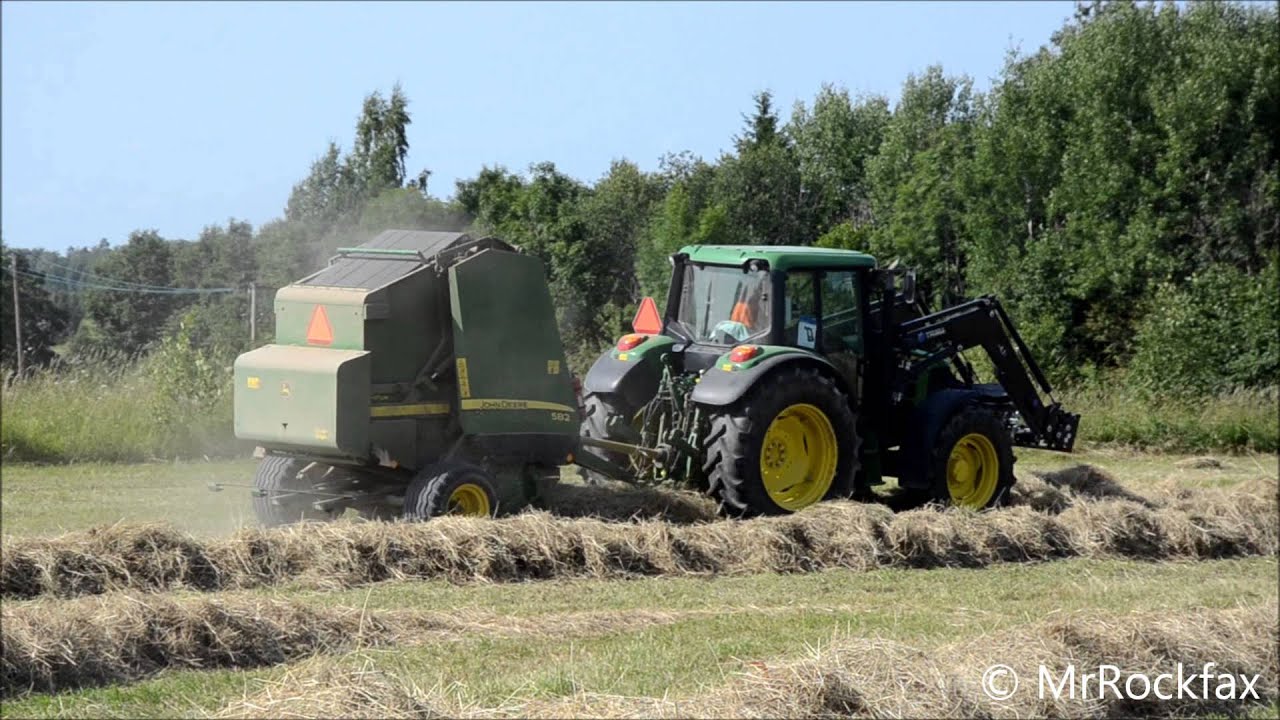 John deere 6430 med john deere 582 balpress