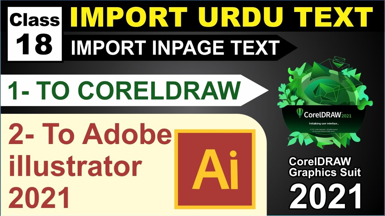 How To Import inpage Text Into Coreldraw 2021 | copy text from inpage | Class-18 | Al Rafay Computer