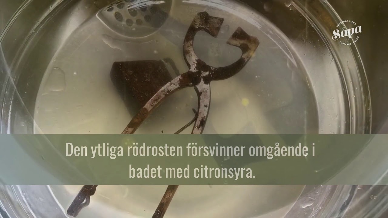 Ta bort rost med citronsyra