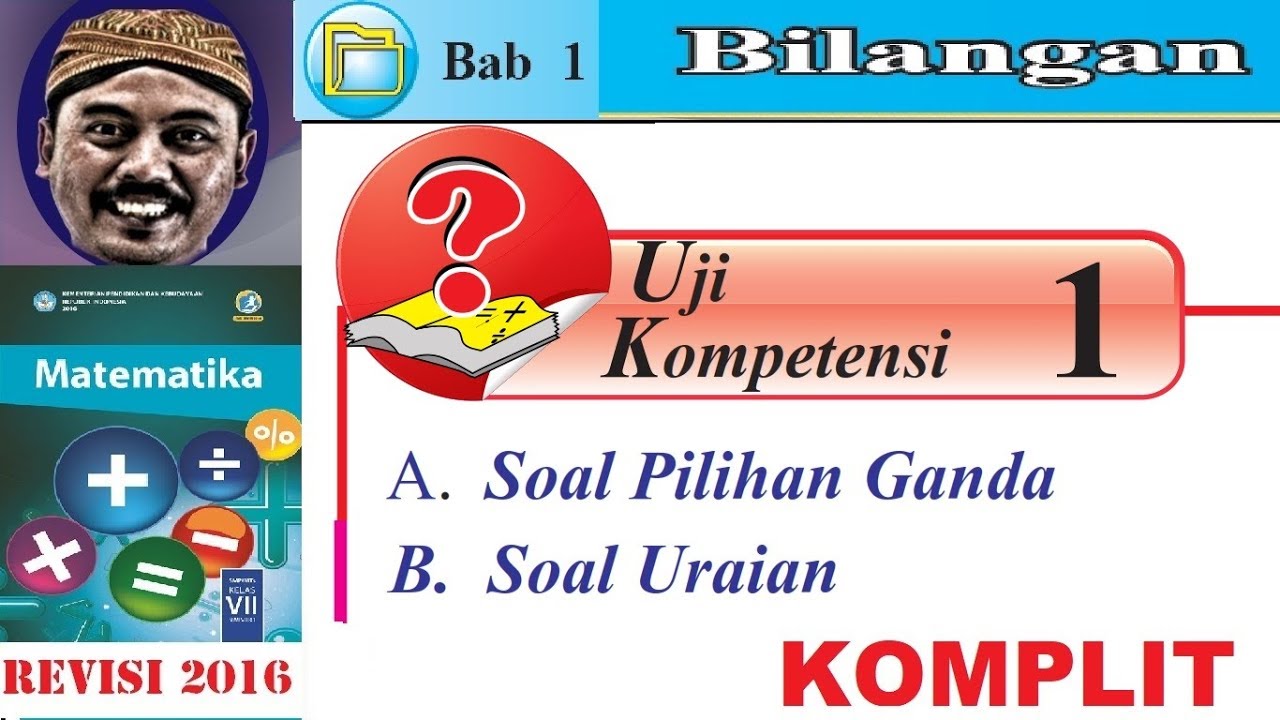 uji kompetensi 1 matematika kelas 7 bse k13 rev 2016 , bilangan
