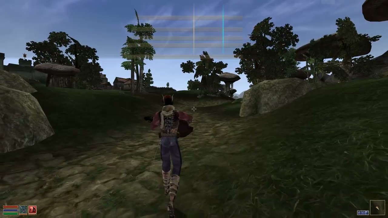 Morrowind (OpenMW) Bardcraft mod - Practice on the Road