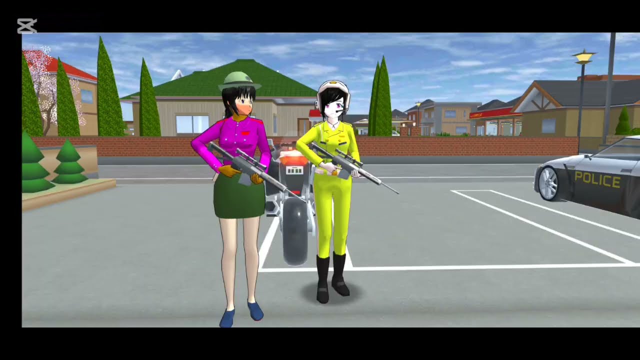 Caught in Action! Bike Thief vs Police Chase😃🏍#sakuraschoolsimulator #gamingshort #funnyvideo