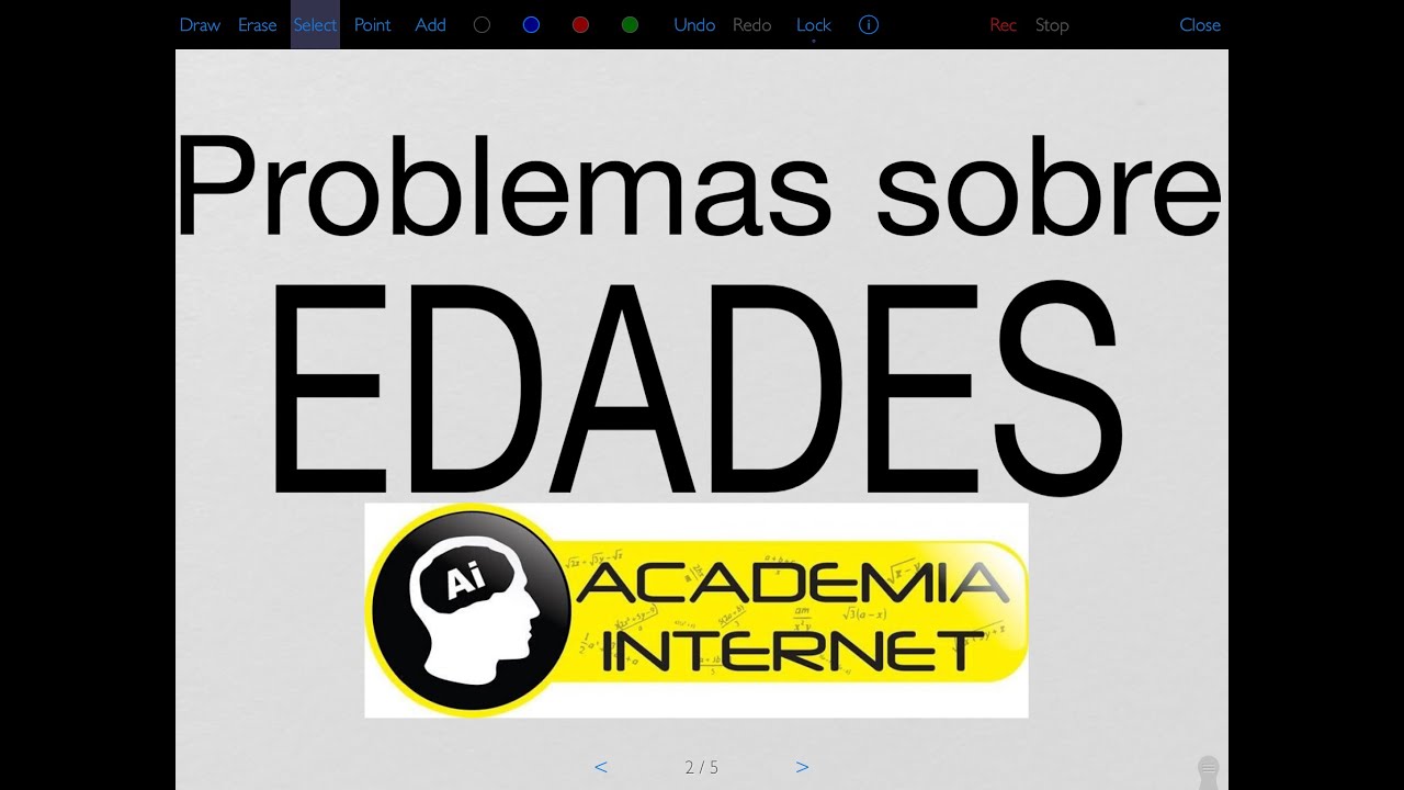 Problemas sobre Edades