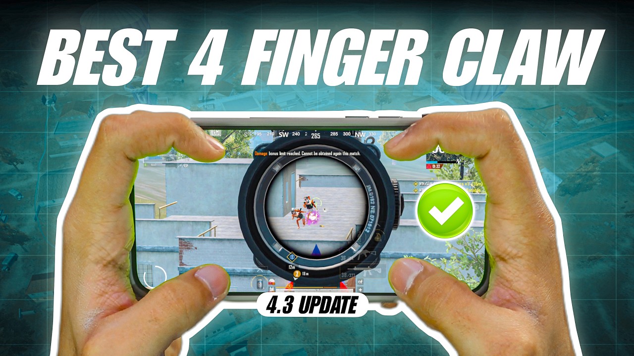 Best 4 Finger Claw + Full Gyroscope In Update 4.3 With Control Code💥BGMI Gameplay | Mew2.