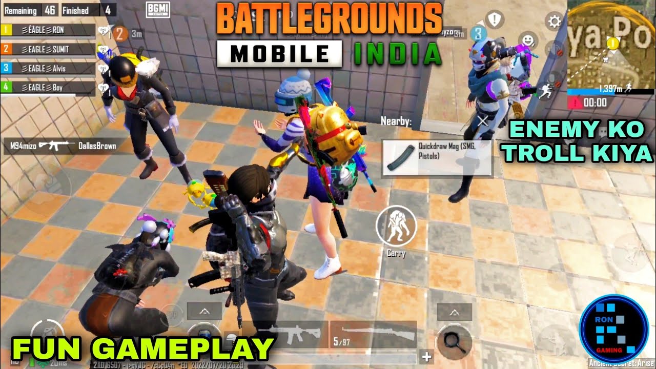 BGMI | Enemy Ko Knock Kar k Troll Kiya INTENSE END ZONE MATCH