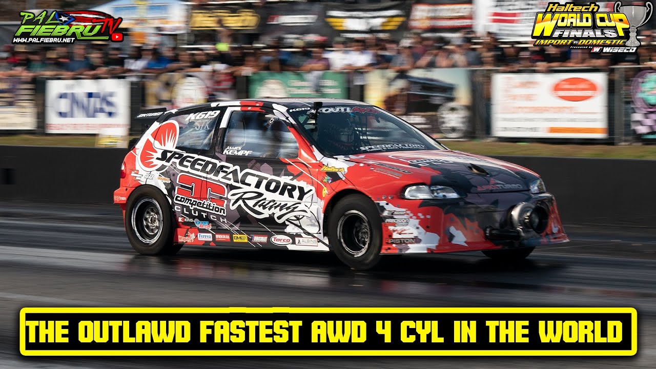 World RECORD AWD 4 Cyl in The World | The OutlAWD SpeedFactory 6.91 @198mph World Cup Finals 2022