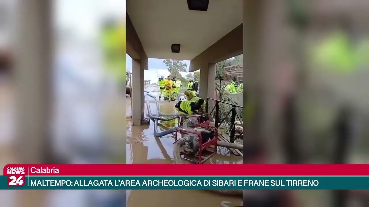 Calabria   MALTEMPO ALLAGATA L’AREA ARCHEOLOGICA DI SIBARI E FRANE