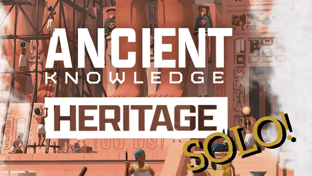 Ancient knowledge heritage expansion solo board game playthrough 