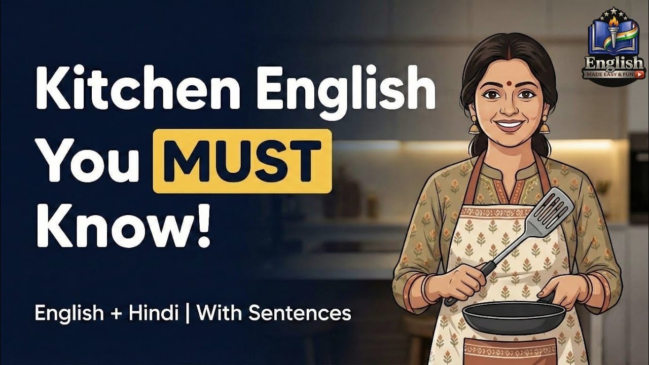 Kitchen English for Daily Life (Vocabulary + Sentences)