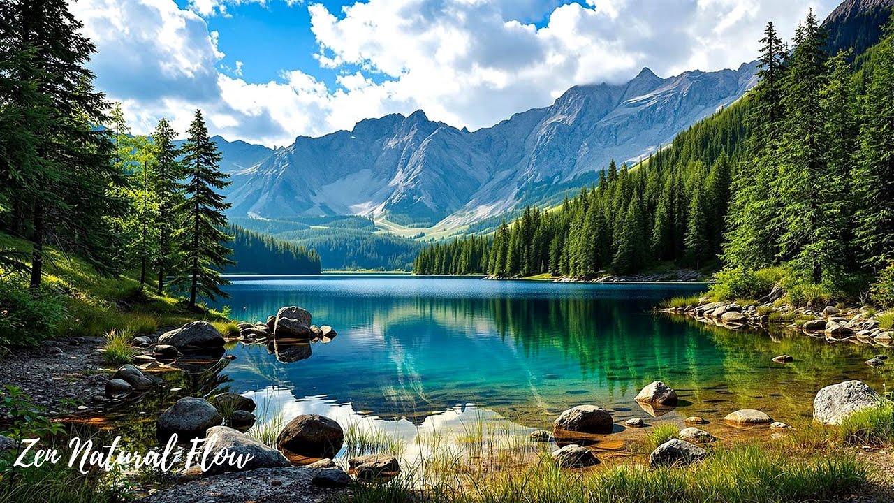 Gentle Piano & Mountain Stillness | Zen Natural Flow