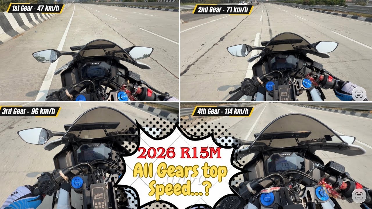2026 Yamaha R15M All Gears Top Speed Test 🔥 | 1st to 5th Gear Speed Reveal 😱