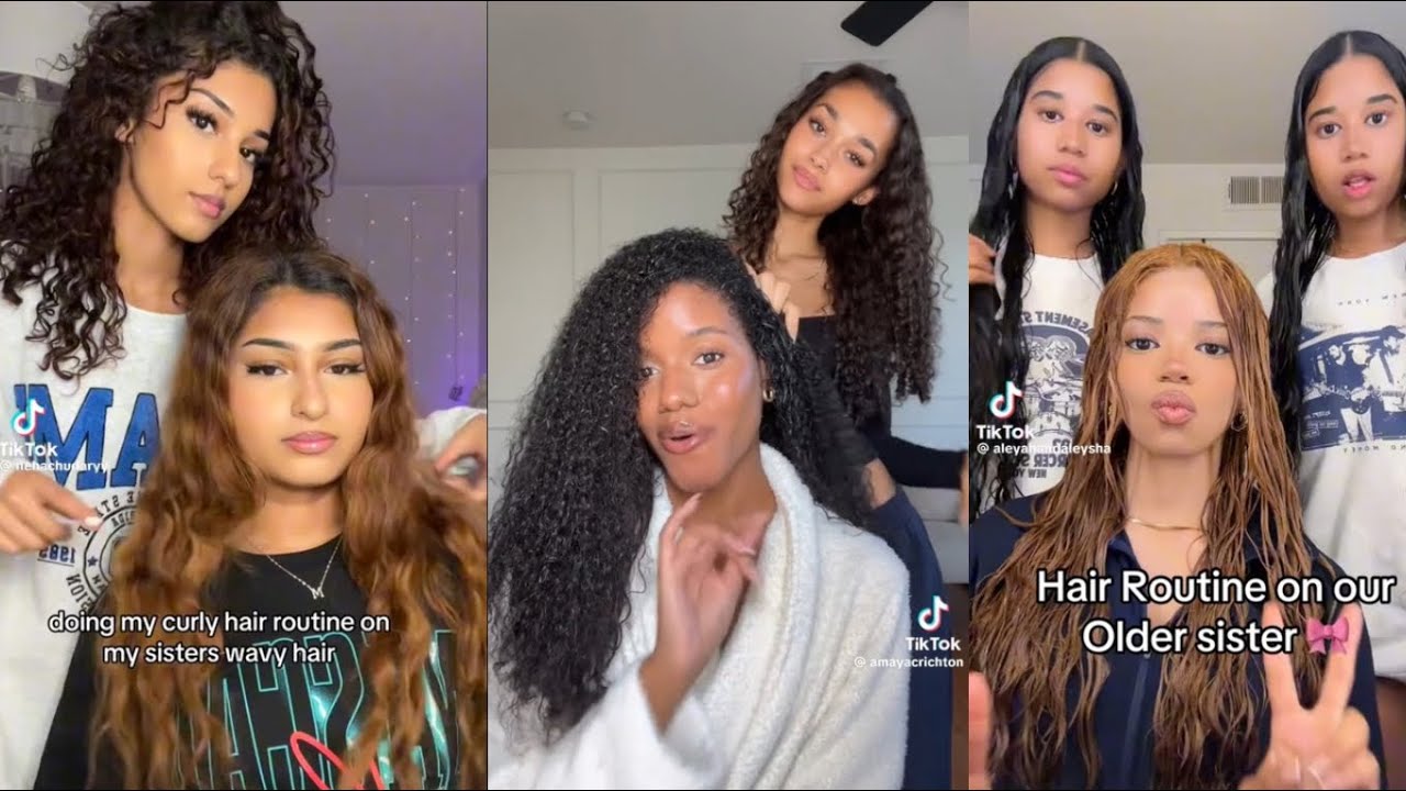 Doing my Curly Hair Routine on friends & family💕| TikTok Compilation