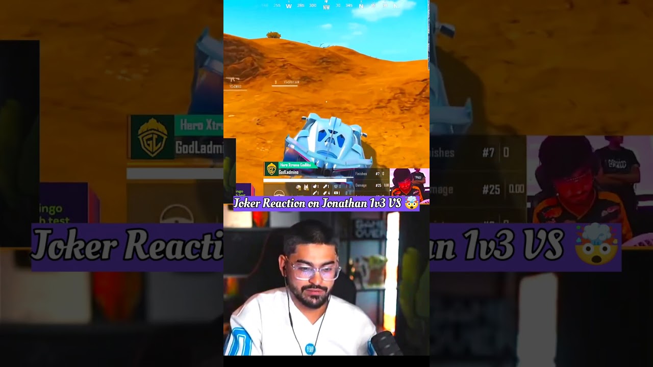 Joker Reaction on Jonathan 1v3 VS 🤯 #jokerkihaveli #jonathan #godlike #soul #s8ul