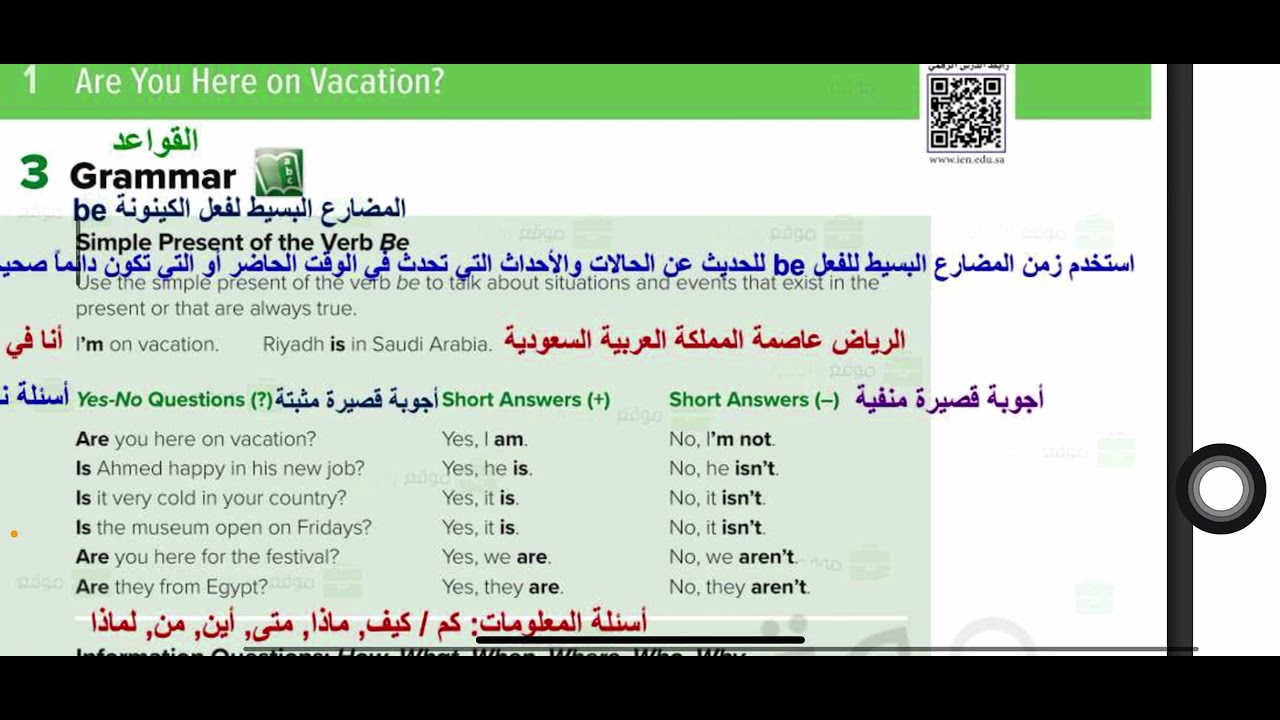 شرح الدرس الثاني Grammar - الوحدة الاولى صف الثاني متوسط Super Goal 2