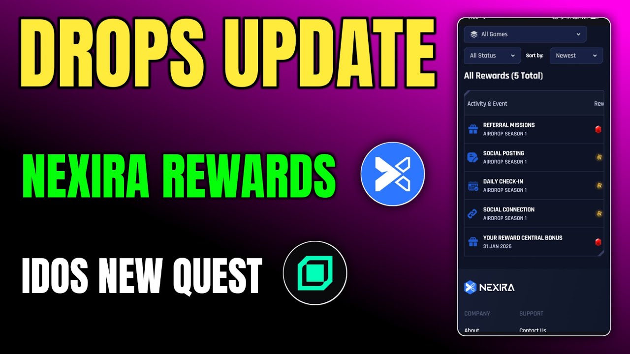 Nexira Airdrop 🔥 Rewards Boxes Allocation & IDOS Create Circle Quest 🚀