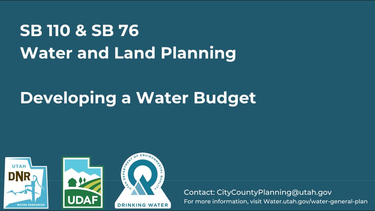 Developing a Water Budget