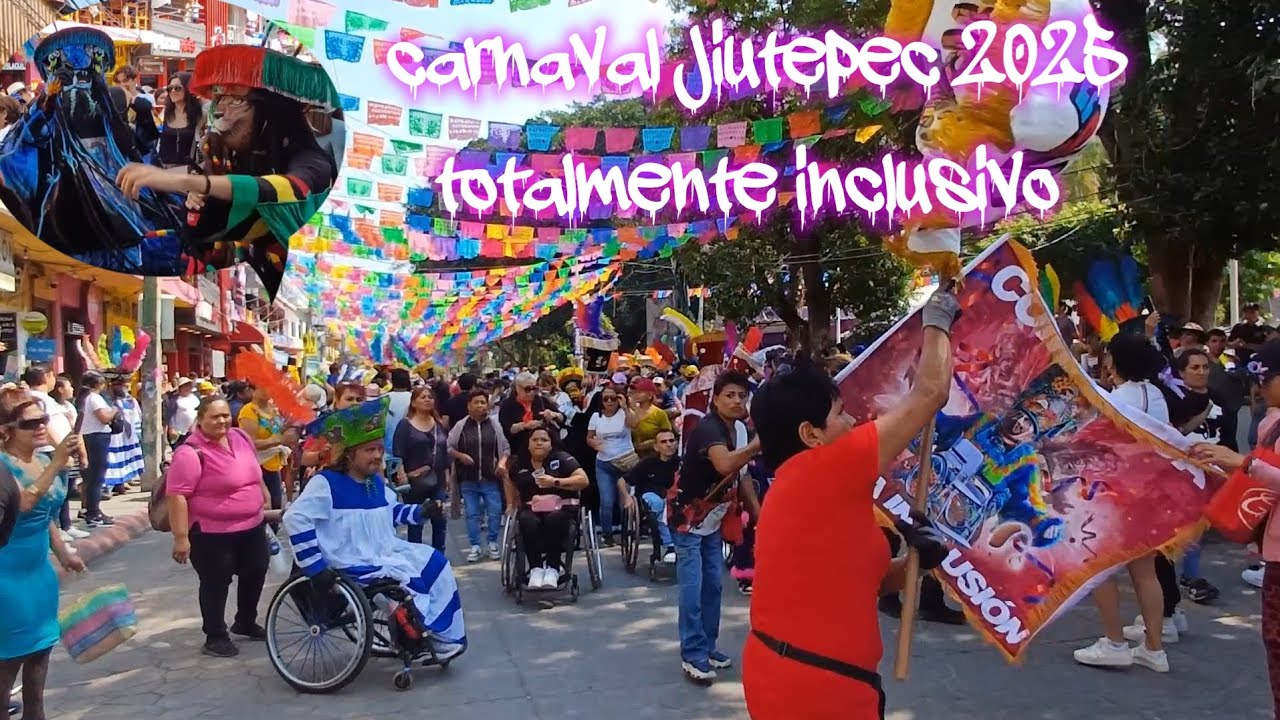 Chinelos Carnaval Jiutepec Morelos 🇲🇽 2025 Comparsa de la Inclusión y Banda San Isidro de Jiutepec🎉🎊