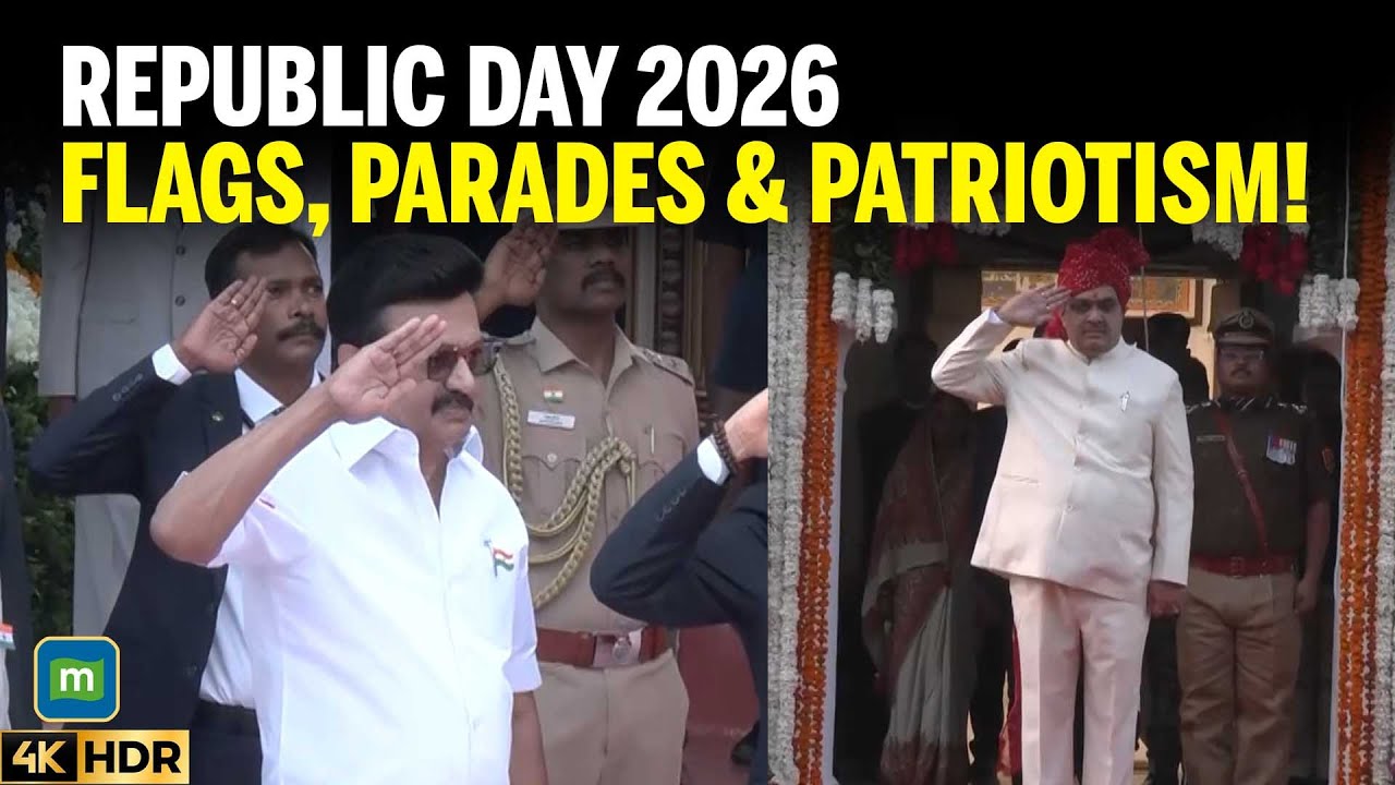 Republic Day 2026: Rajasthan CM Bhajanlal Sharma, Chennai CM Stalin Unfurls Tricolour | 4K