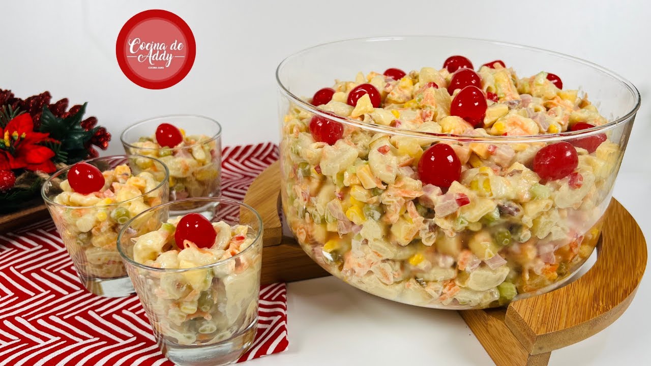 Combiné 2 favoritos. ENSALADA DE MANZANA Y SOPA FRÍA DE CODITOS Rendidora y Económica Lo Máximo!