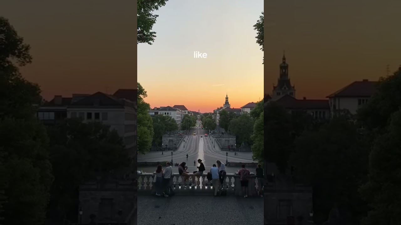 Sunset in low-rise city #livable #munich #m&uuml;nchen