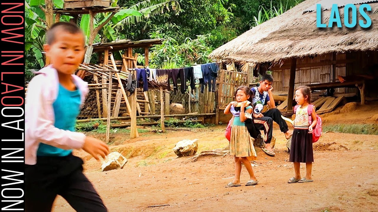 Hmong Village Laos Pt2 | Khmu & Lao Loum villages Luang Prabang Laos | Now in Lao