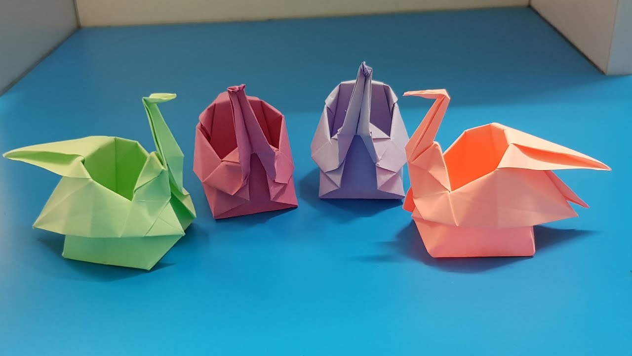 ORIGAMI - Gấp Con Hạc || Origami Box Of The Crane